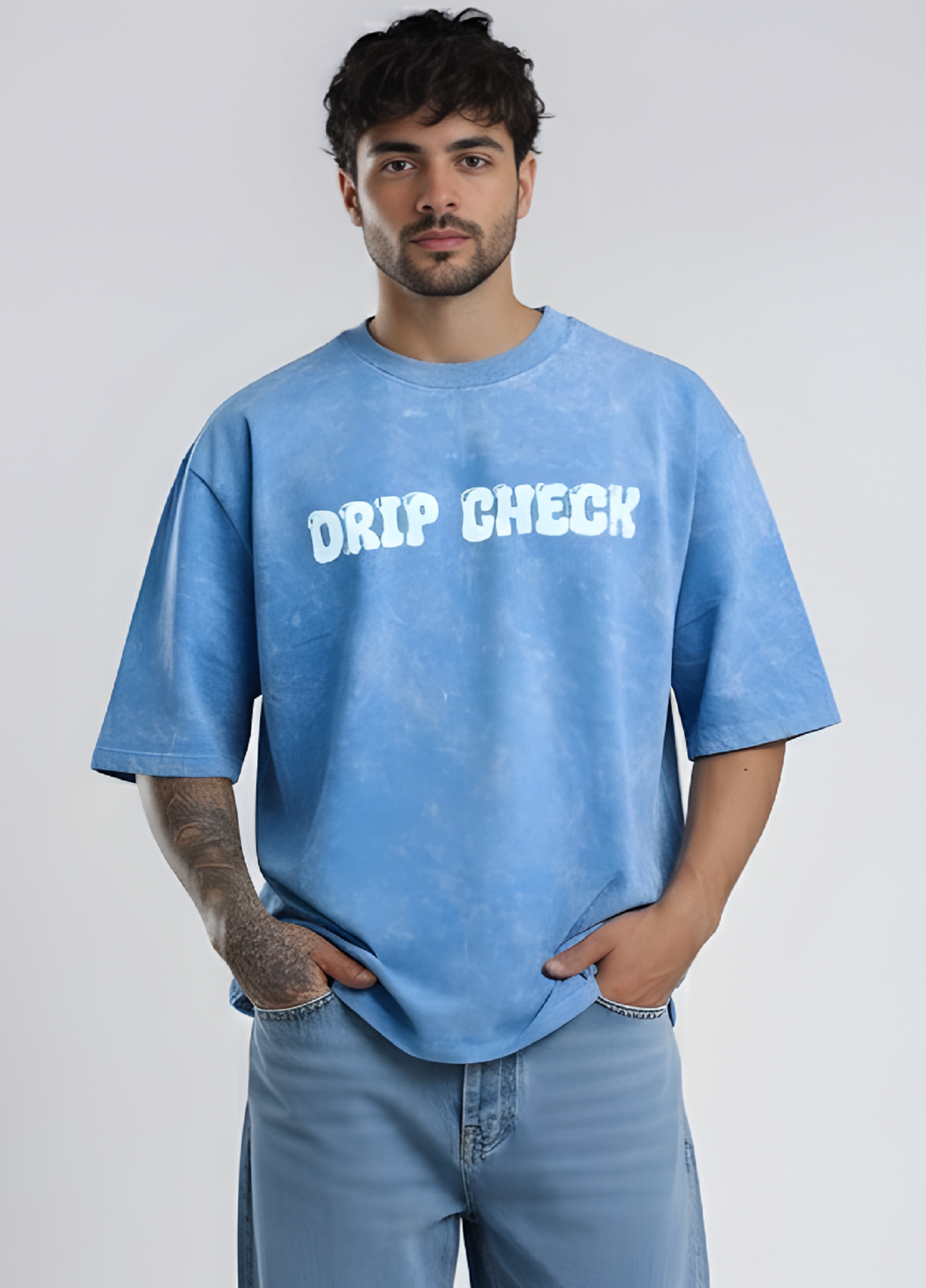 Acid Wash Relaxed Fit T-Shirt- Premium Quality
